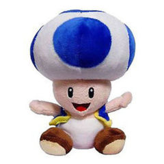 Super Mario Bros Blue Toad 7in Plush